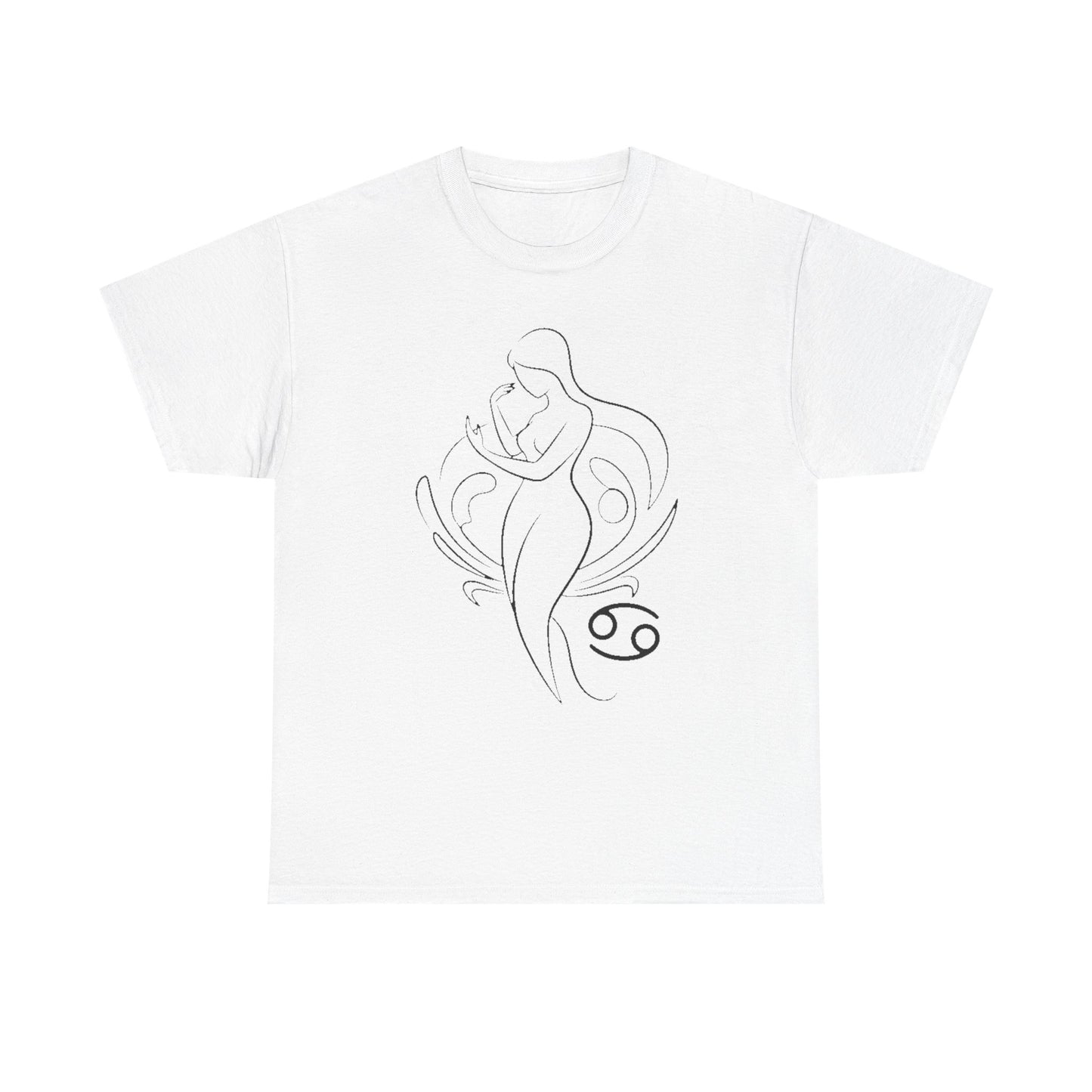 Cancer Zodiac Sign T-Shirt, Minimalist Cancer Astrology Tee,Celestial Line Art Cancer Shirt,Horoscope Graphic Tee,Spiritual Cancer Gift Idea