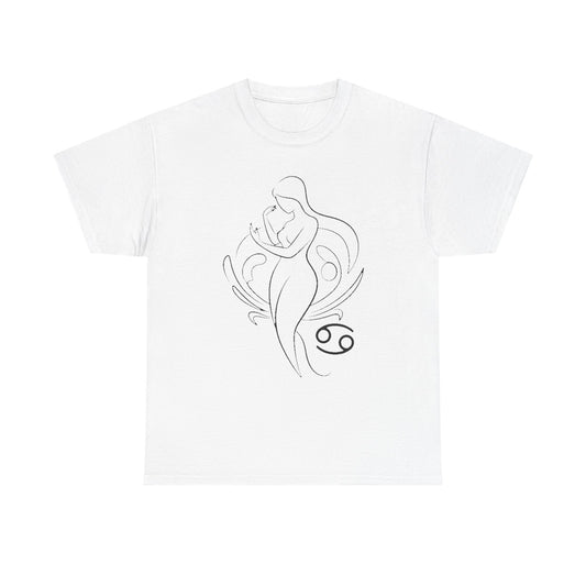 Cancer Zodiac Sign T-Shirt, Minimalist Cancer Astrology Tee,Celestial Line Art Cancer Shirt,Horoscope Graphic Tee,Spiritual Cancer Gift Idea