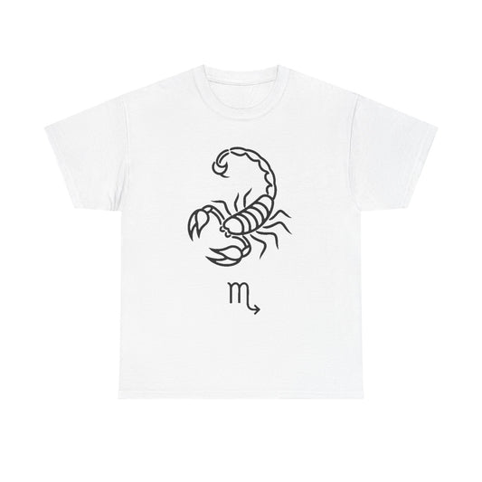 Scorpio Zodiac Sign T-Shirt, Minimalist Scorpio Astrology Tee, Celestial Line Art Scorpio Shirt, Horoscope Graphic Tee, Scorpio Gift Idea