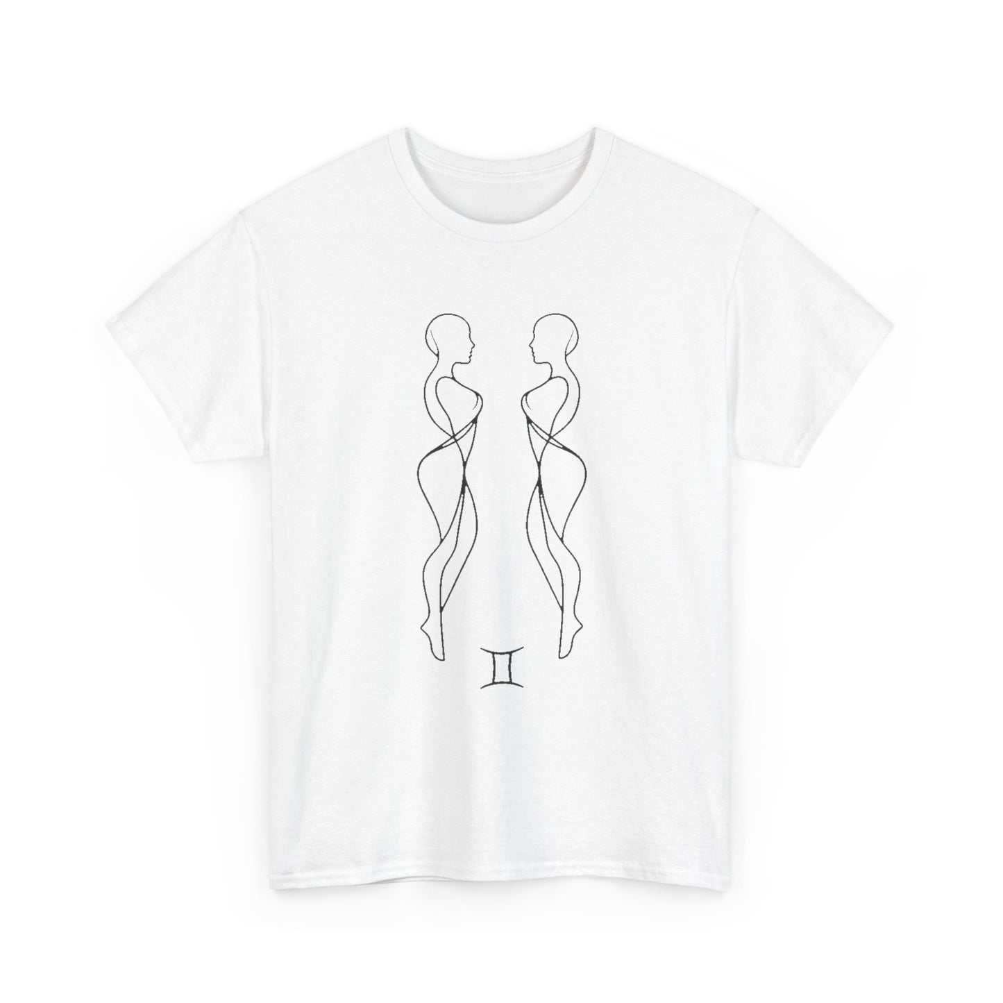 Gemini Zodiac Sign T-Shirt,Minimalist Gemini Astrology Tee,Celestial Line Art Gemini Shirt,Horoscope Graphic Tee, Spiritual Gemini Gift Idea