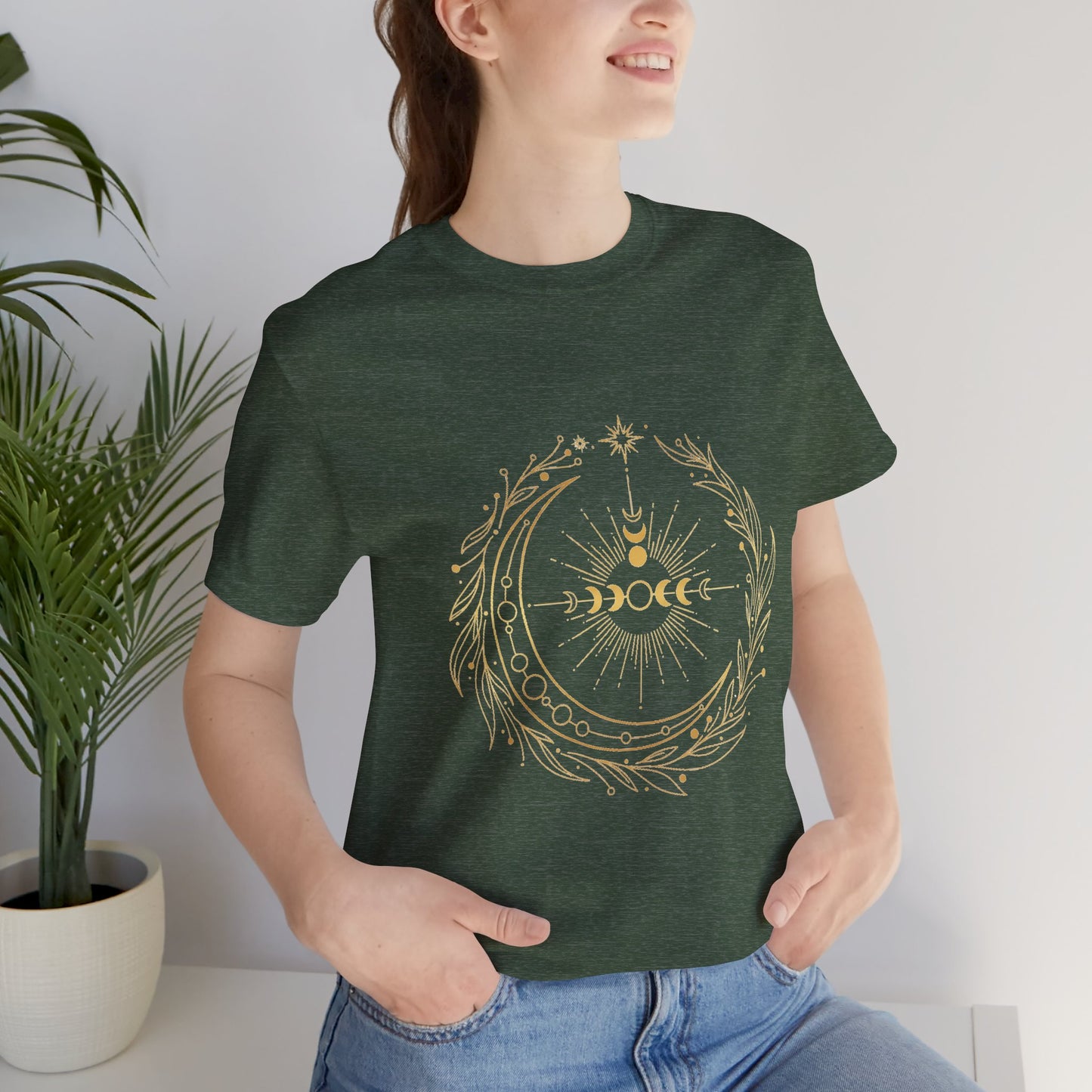 Mystic Moon Shirt | Boho Vintage Moon Phase Tee | Celestial Spiritual T-Shirt