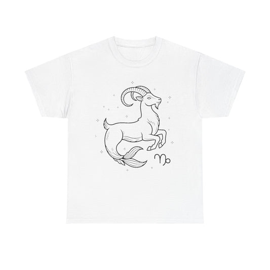Capricorn Zodiac Sign T-Shirt, Minimalist Capricorn Astrology Tee, Celestial Line Art Capricorn Shirt, Spiritual Capricorn Gift Idea