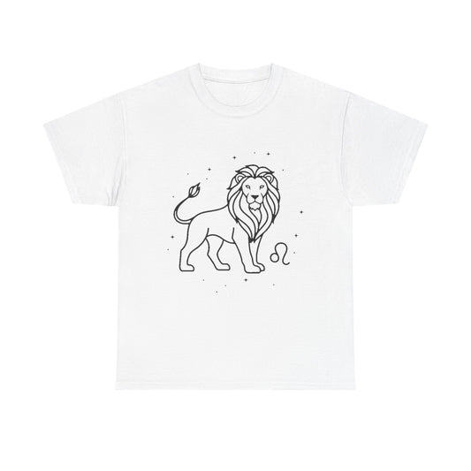 Leo Zodiac Sign T-Shirt, Minimalist Leo Astrology Tee, Celestial Line Art Leo Shirt, Horoscope Graphic Tee, Spiritual Leo Gift Idea