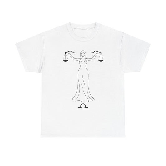 Libra Zodiac Sign T-Shirt, Minimalist Libra Astrology Tee, Celestial Line Art Libra Shirt, Horoscope Graphic Tee, Spiritual Libra Gift Idea
