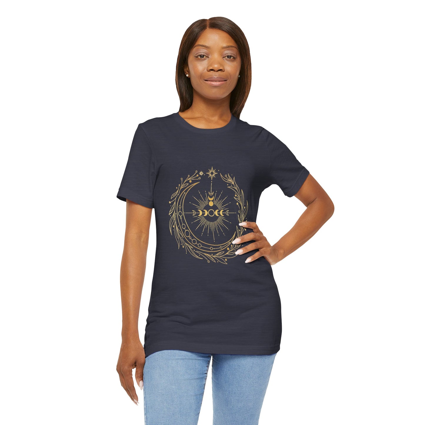 Mystic Moon Shirt | Boho Vintage Moon Phase Tee | Celestial Spiritual T-Shirt